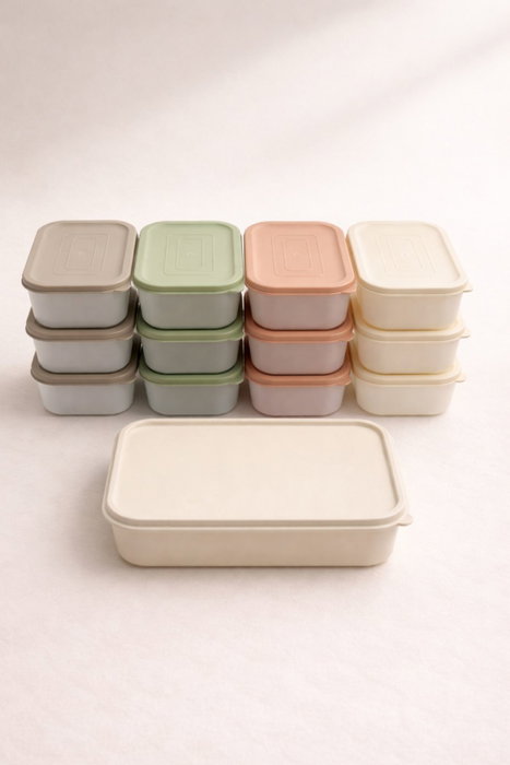 Hermia Set de 13 cajas de almacenamiento BU0070, Crema